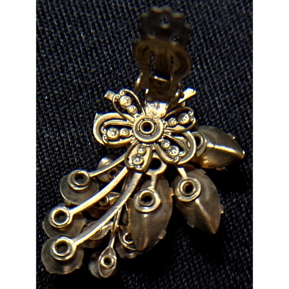 MCM Julianna DeLizza and Elster Earrings Clip On Aurora Borealis 1960s EXC! - Picture 9 of 10